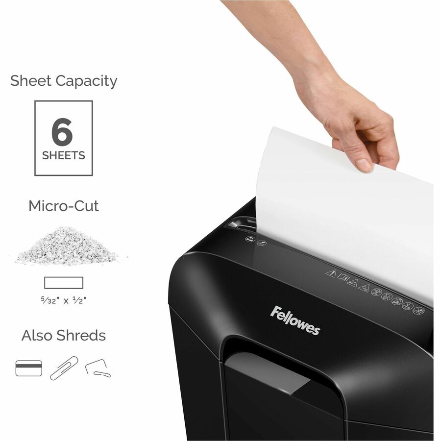 Powershred LX25 Micro-Cut Shredder, 6 Manual Sheet Capacity