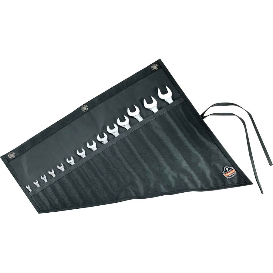 Arsenal 5872 Wrench Roll-Up, 14 Compartments, 26 x 22, Polyester, Gray, Ships in 1-3 Business Days