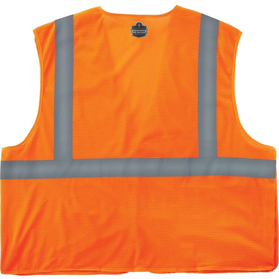 GloWear 8215BA Type R Class 2 Econo Breakaway Mesh Vest, 4X-Large to 5X-Large, Orange, Ships in 1-3 Business Days