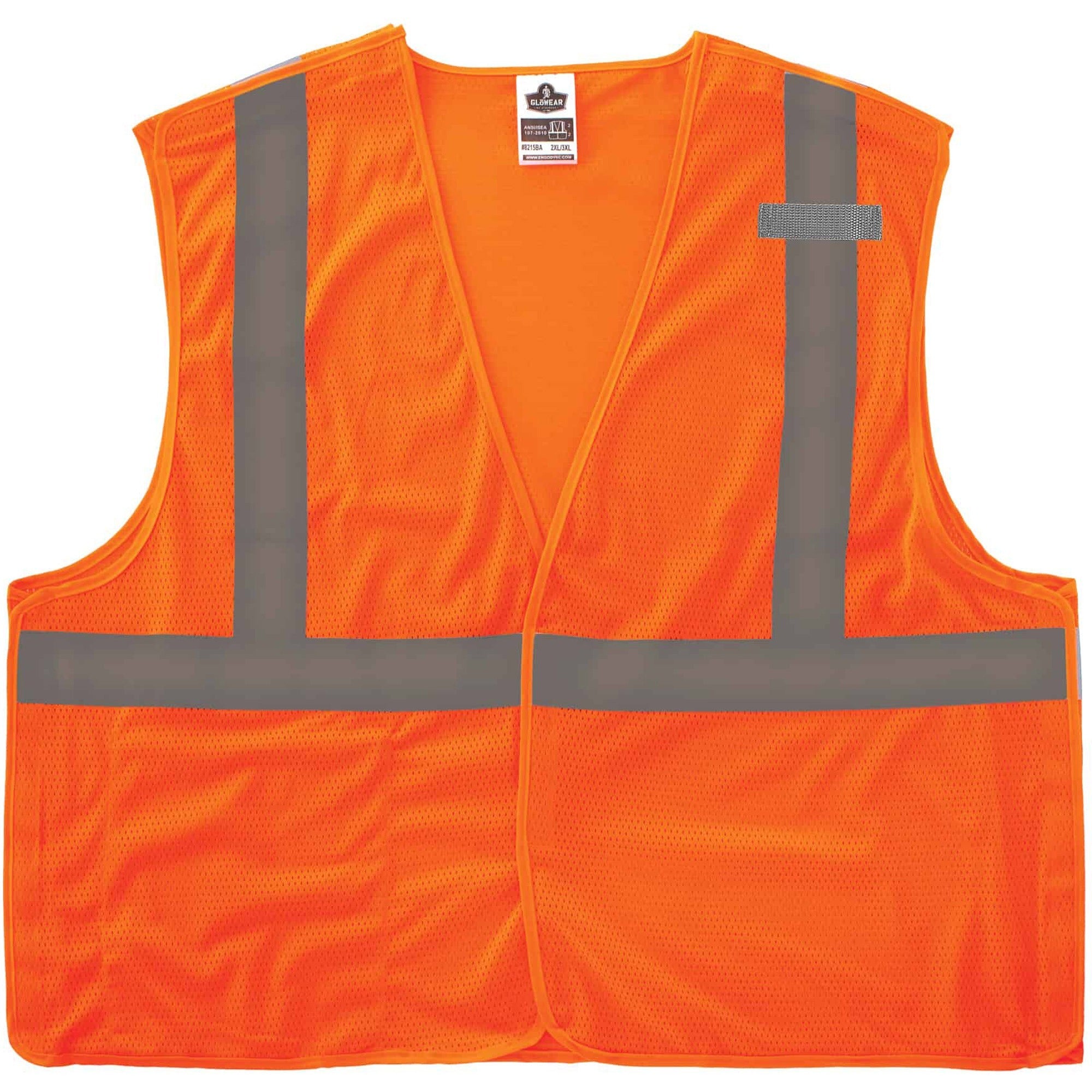 GloWear 8215BA Type R Class 2 Econo Breakaway Mesh Vest, 4X-Large to 5X-Large, Orange, Ships in 1-3 Business Days