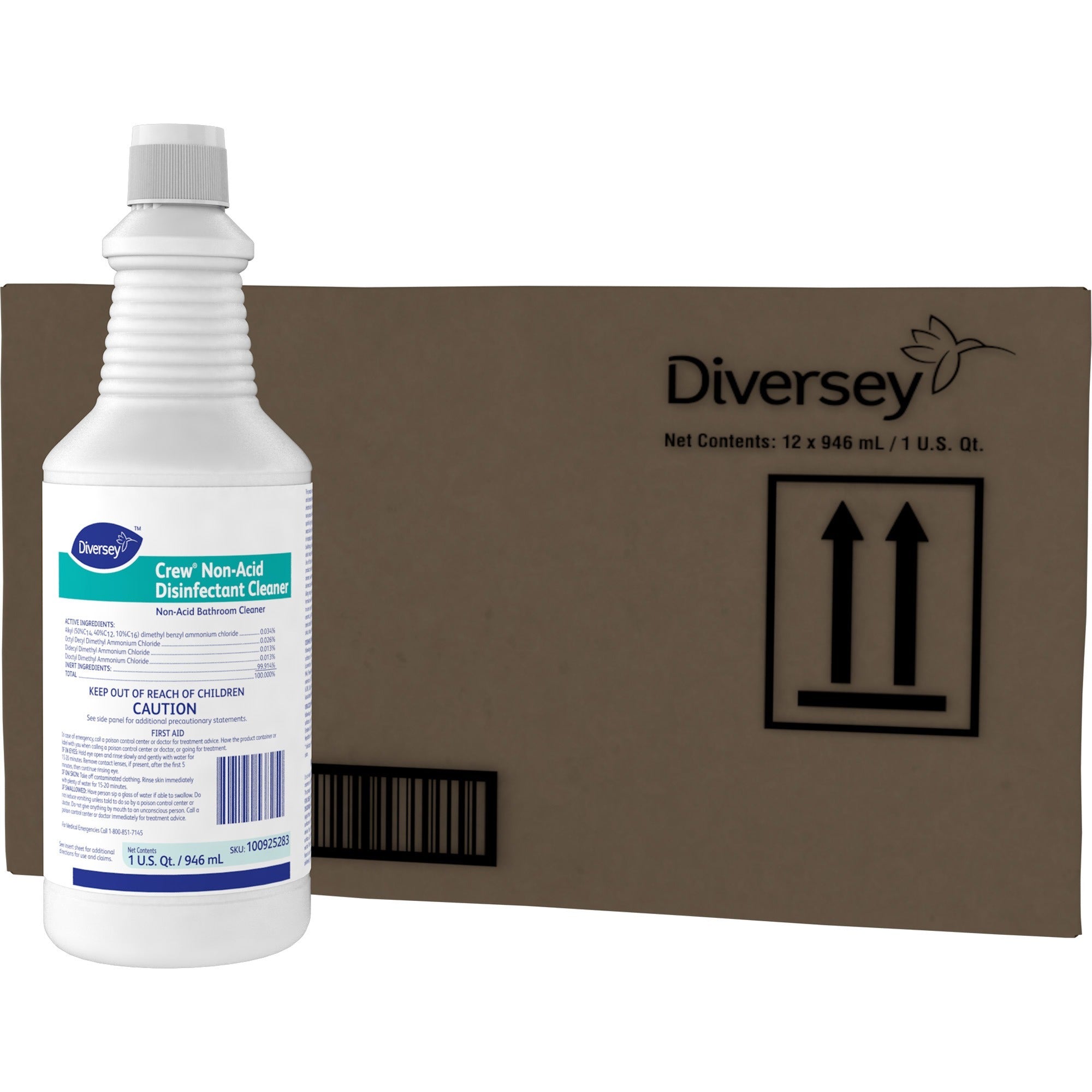 diversey-crew-non-acid-disinfectant-cleaner-ready-to-use-32-fl-oz-1-quart-fresh-scent-12-carton-non-abrasive-deodorize-blue_dvo100925283ct - 1