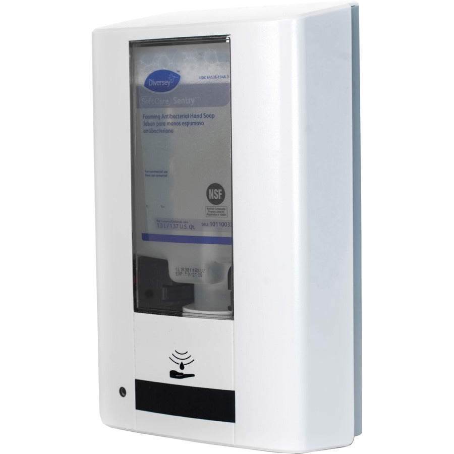 diversey-intellicare-hybrid-dispenser-automatic-manual-137-quart-capacity-durable-lockable-site-window-tamper-resistant-scratch-resistant-uv-resistant-refillable-white-2-carton_dvod6205568ct - 2