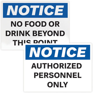 Avery NOTICE Header Self-Adhesive Outdoor Sign - Waterproof - "NOTICE" - 7" Width x 10" Length - Permanent Adhesive - Rectangle - Laser - White - Vinyl - 1 / Sheet - 15 Total Sheets - 15 Total Label(s) - 15 Label - Print-to-the Edge, Permanent A