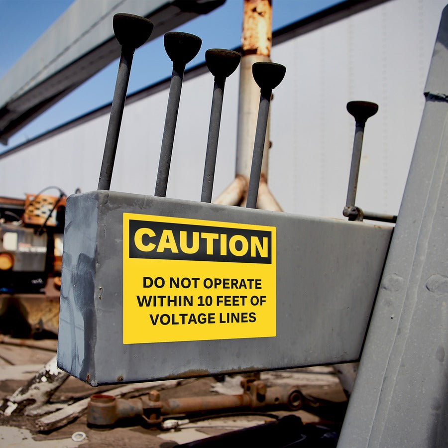 Avery Adhesive Printable Vinyl Signs - Waterproof - 5" Width x 7" Length - Permanent Adhesive - Rectangle - Laser - Yellow - Vinyl - 1 / Sheet - 15 Total Sheets - 15 Total Label(s) - 15 Label - Print-to-the Edge, Permanent Adhesive, Customizable