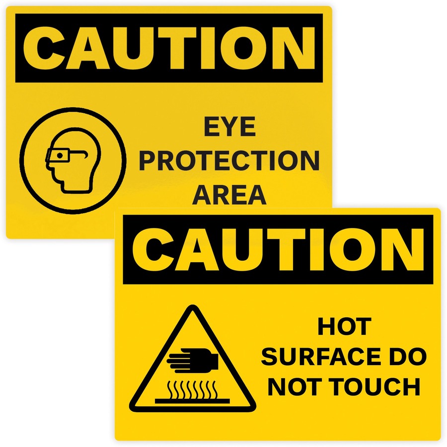 Avery Adhesive Printable Vinyl Signs - Waterproof - 5" Width x 7" Length - Permanent Adhesive - Rectangle - Laser - Yellow - Vinyl - 1 / Sheet - 15 Total Sheets - 15 Total Label(s) - 15 Label - Print-to-the Edge, Permanent Adhesive, Customizable