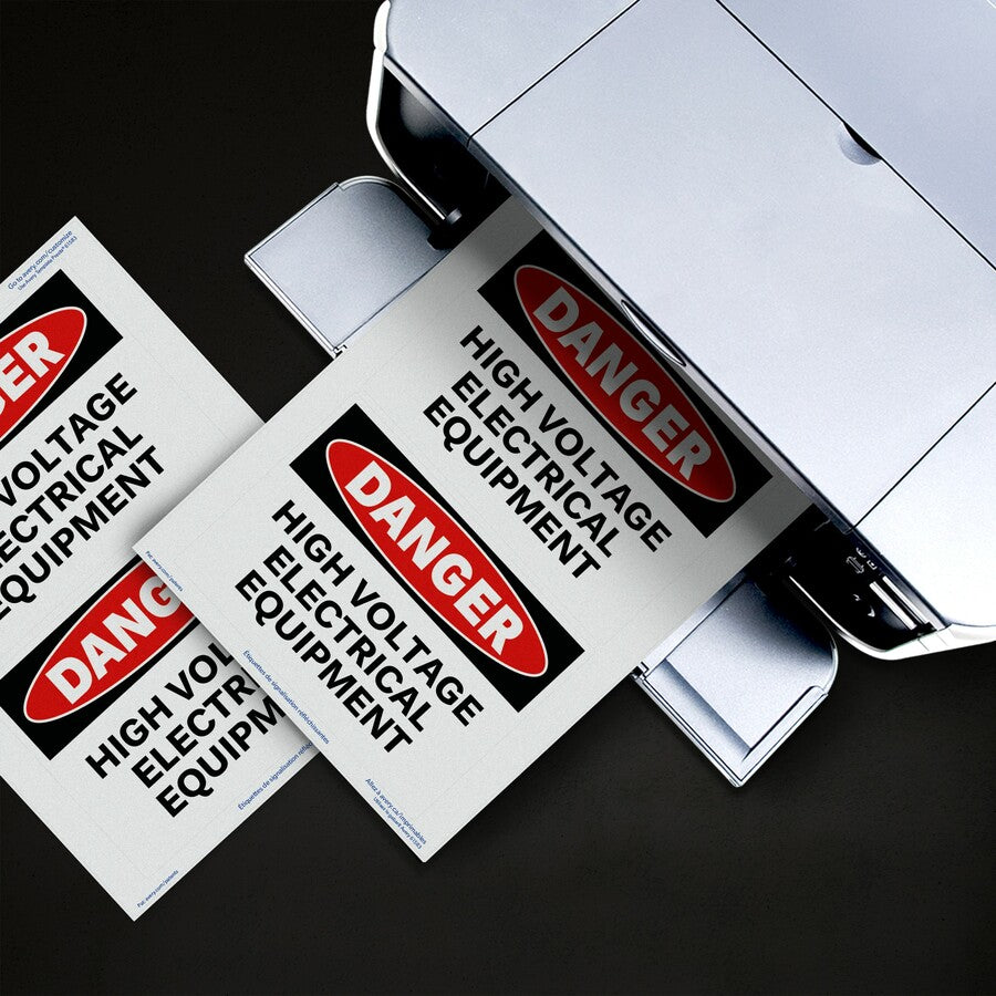 Avery Reflective Sign Labels - 5" Width x 7" Length - Permanent Adhesive - Rectangle - Laser - Silver - Film - 2 / Sheet - 10 Total Sheets - 20 Total Label(s) - 20 Label - Water Resistant