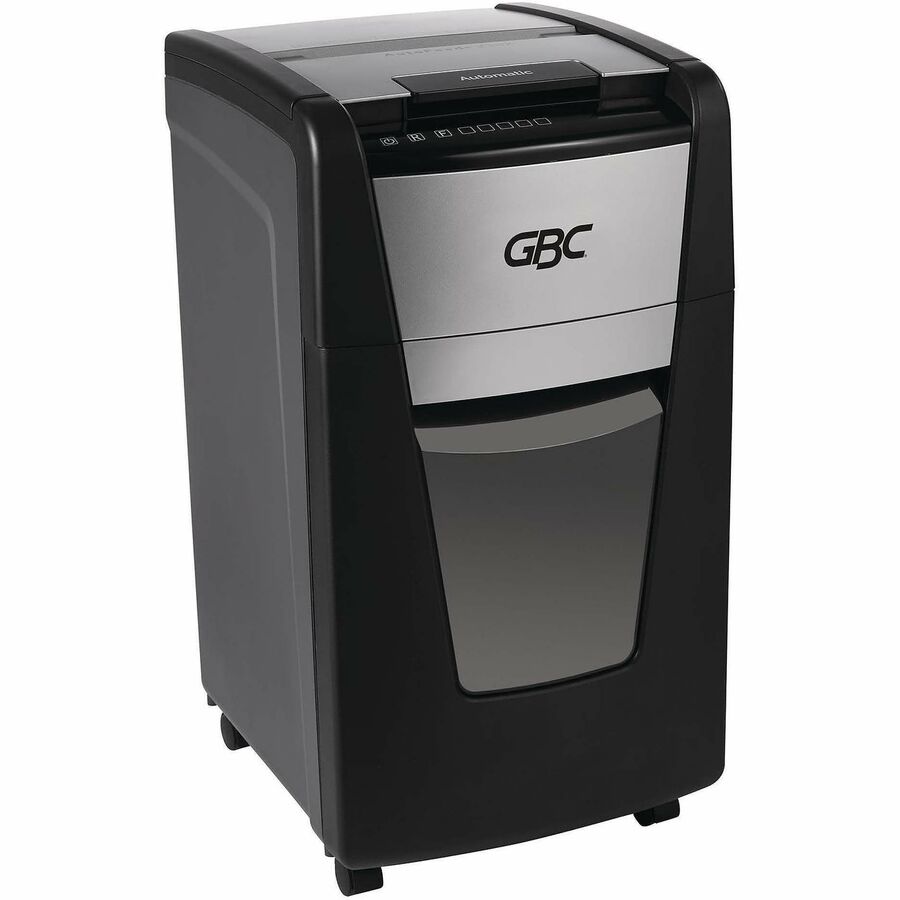 GBC AutoFeed+ Small Office Shredder, 230X, Super Cross-Cut, 230 Sheets - Continuous Shredder - Super Cross Cut - 10 Per Pass - for shredding Credit Card, Paper Clip, Staples, Paper - P-4 - 30 Minute Run Time - 16 gal Wastebin Capacity - Black