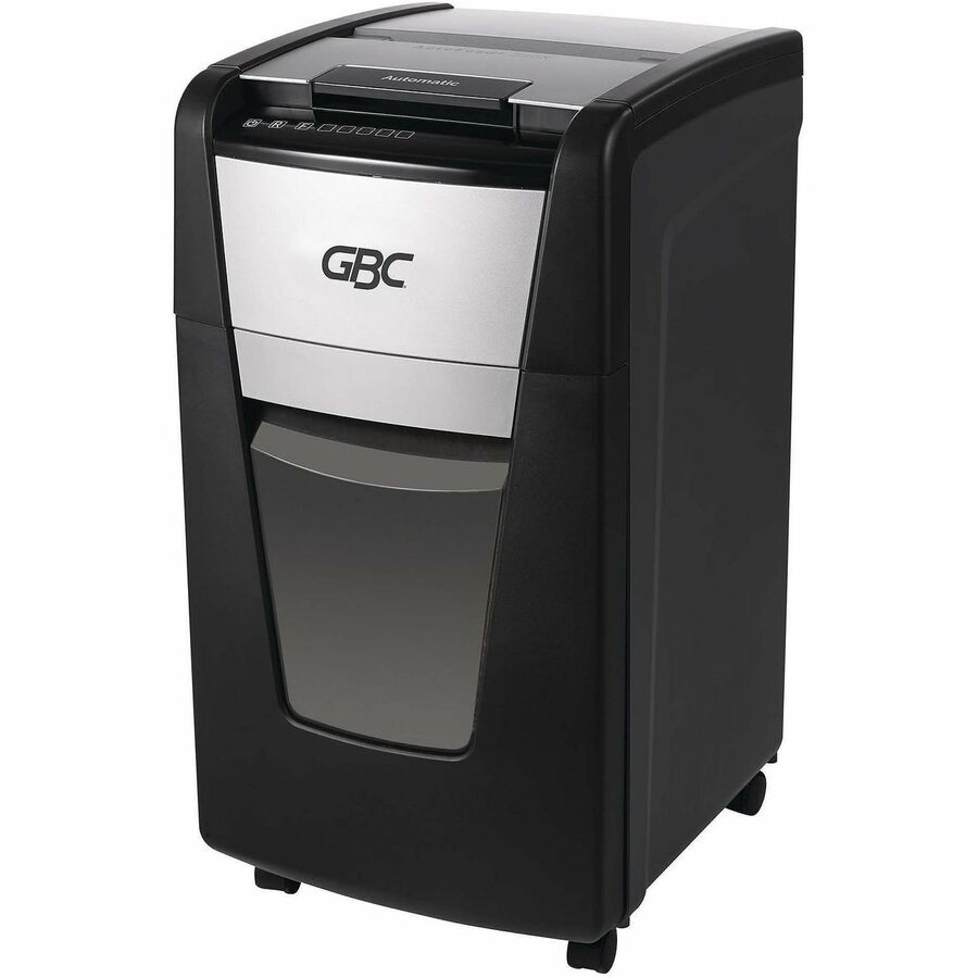 GBC AutoFeed+ Small Office Shredder, 230X, Super Cross-Cut, 230 Sheets - Continuous Shredder - Super Cross Cut - 10 Per Pass - for shredding Credit Card, Paper Clip, Staples, Paper - P-4 - 30 Minute Run Time - 16 gal Wastebin Capacity - Black