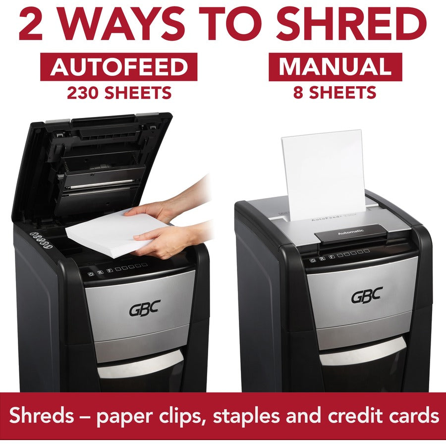 gbc-autofeed+-small-office-shredder-230m-micro-cut-230-sheets-continuous-shredder-micro-cut-8-per-pass-for-shredding-credit-card-paper-clip-staples-paper-p-5-30-minute-run-time-16-gal-wastebin-capacity-black_gbcwsm1757607 - 8