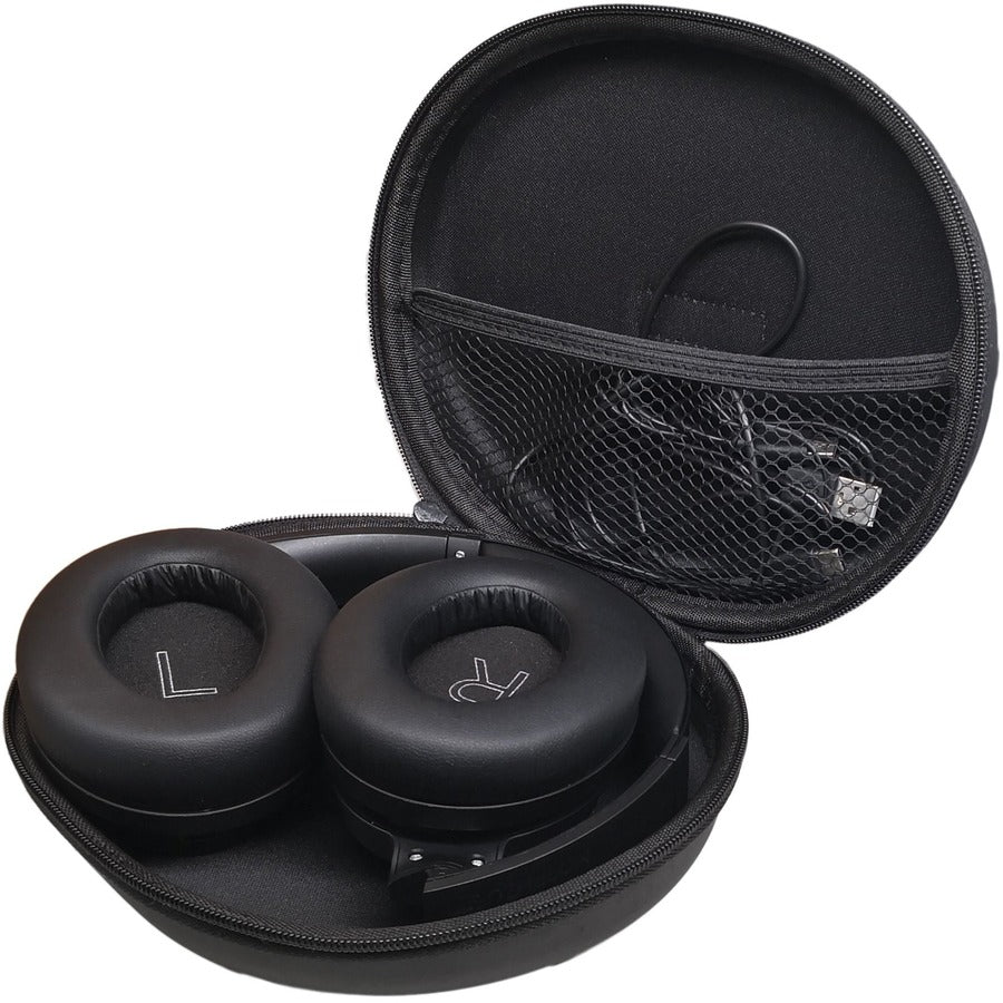 SYNERGY HD Wireless Noise Cancelling Headphones Bluetooth Headset with Microphone, 4 ft Cord, Black