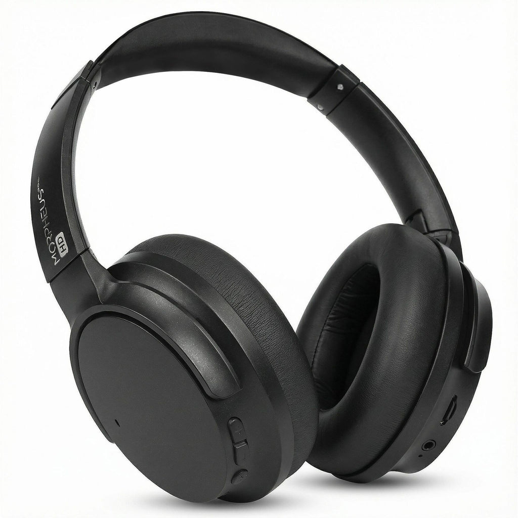 SYNERGY HD Wireless Noise Cancelling Headphones Bluetooth Headset with Microphone, 4 ft Cord, Black