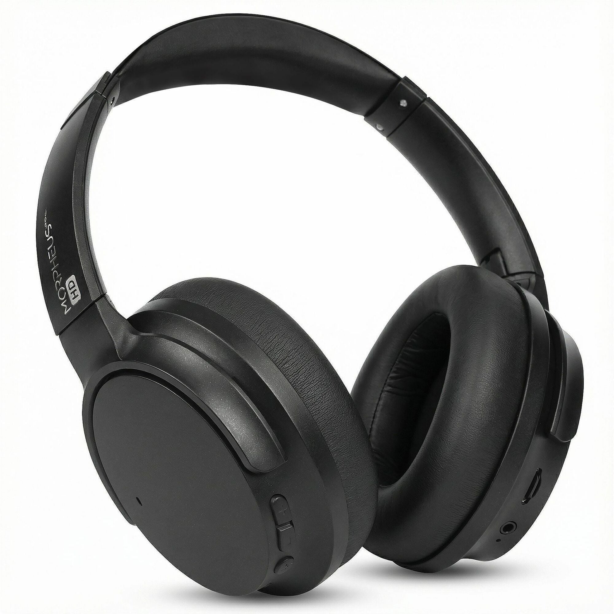SYNERGY HD Wireless Noise Cancelling Headphones Bluetooth Headset with Microphone, 4 ft Cord, Black