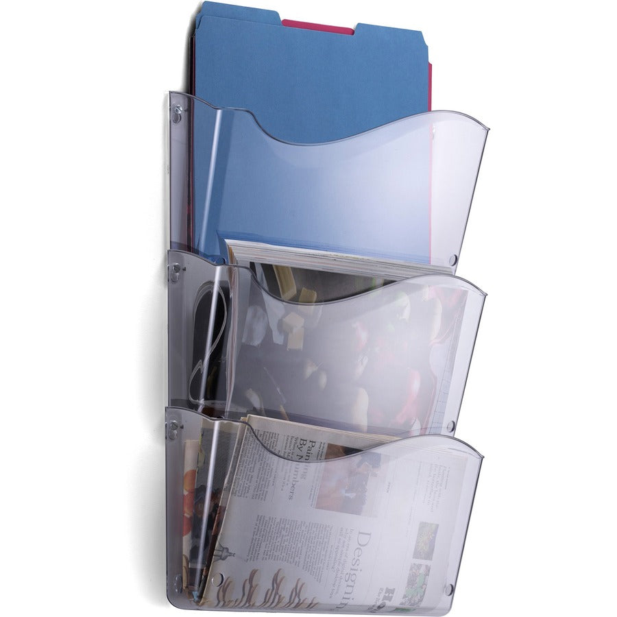 Officemate Unbreakable Wall File - 6.5" Height x 13.8" Width x 3" Depth - Unbreakable - Clear - 1 Each