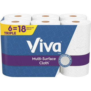 Multi-Surface Cloth Choose-A-Sheet Kitchen Roll Paper Towels, 2-Ply, 11 x 5.9, White, 165/Roll, 6 Rolls/Pack, 4 Packs/Carton