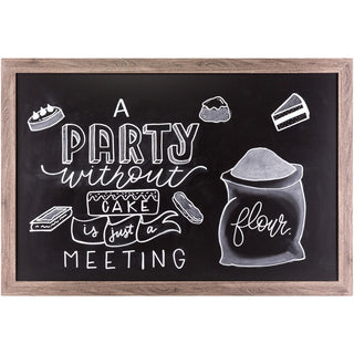 U Brands Decor Magnetic Chalkboard - 23" Width x 35" Height - Rustic Wood Frame - Horizontal/Vertical - 1 Each