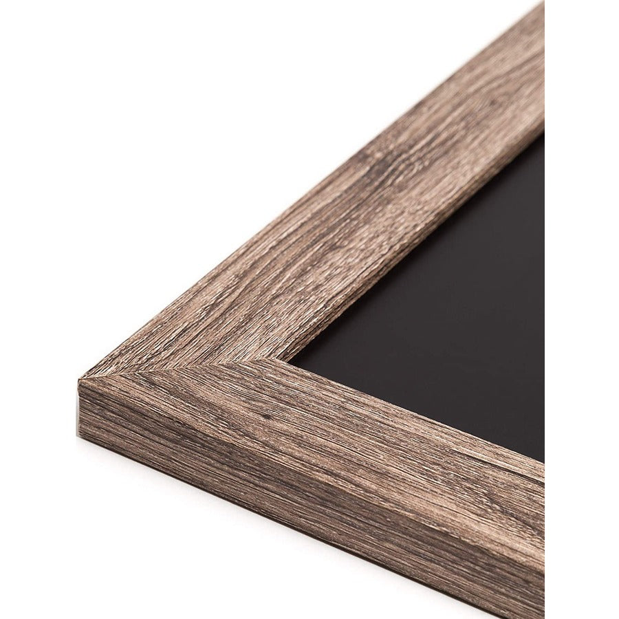 U Brands Decor Magnetic Chalkboard - 23" Width x 35" Height - Rustic Wood Frame - Horizontal/Vertical - 1 Each