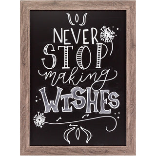 U Brands Decor Magnetic Chalkboard - 23" Width x 17" Height - Rustic Wood Frame - Horizontal/Vertical - 1 Each