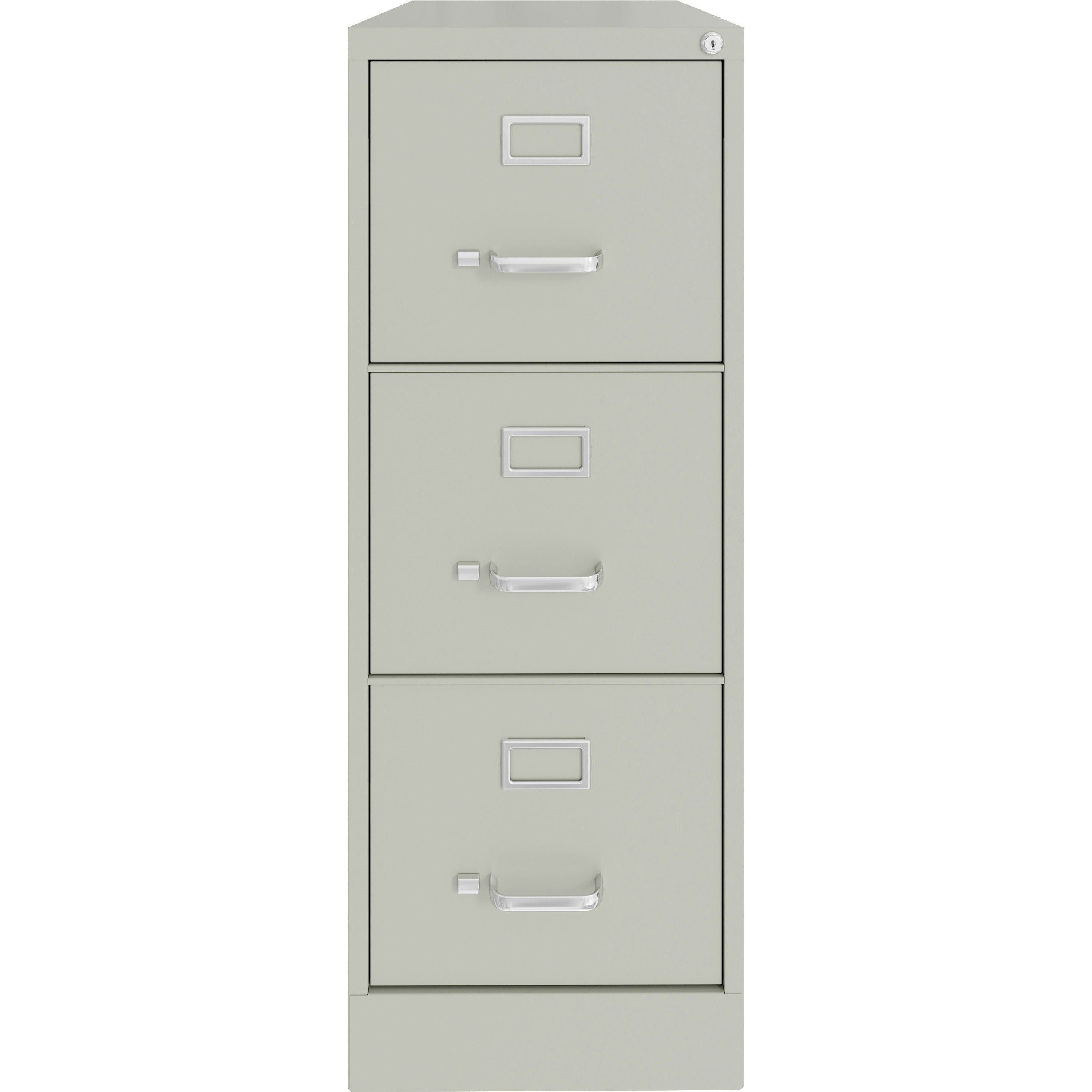 lorell-fortress-series-22-commercial-grade-vertical-file-cabinet-15-x-22-x-402-3-x-drawers-for-file-letter-vertical-ball-bearing-suspension-removable-lock-pull-handle-wire-management-light-gray-steel-recycled_llr42298 - 2