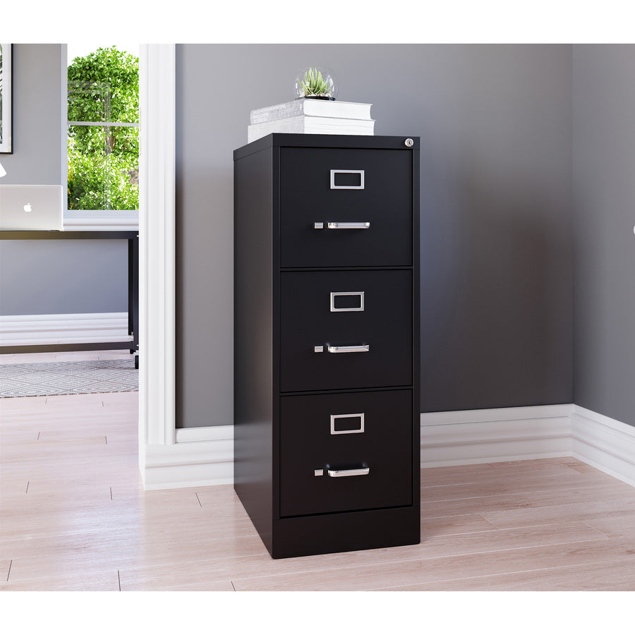 lorell-fortress-series-22-commercial-grade-vertical-file-cabinet-15-x-22-x-402-3-x-drawers-for-file-letter-vertical-ball-bearing-suspension-removable-lock-pull-handle-wire-management-black-steel-recycled_llr42297 - 6