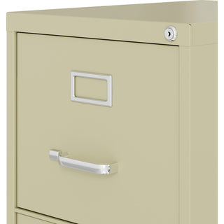 Lorell Fortress Series 22" Commercial-Grade Vertical File Cabinet - 15" x 22" x 40.2" - 3 x Drawer(s) for File - Letter - Vertical - Ball-bearing Suspension, Removable Lock, Pull Handle, Wire Management - Putty - Steel - Recycled