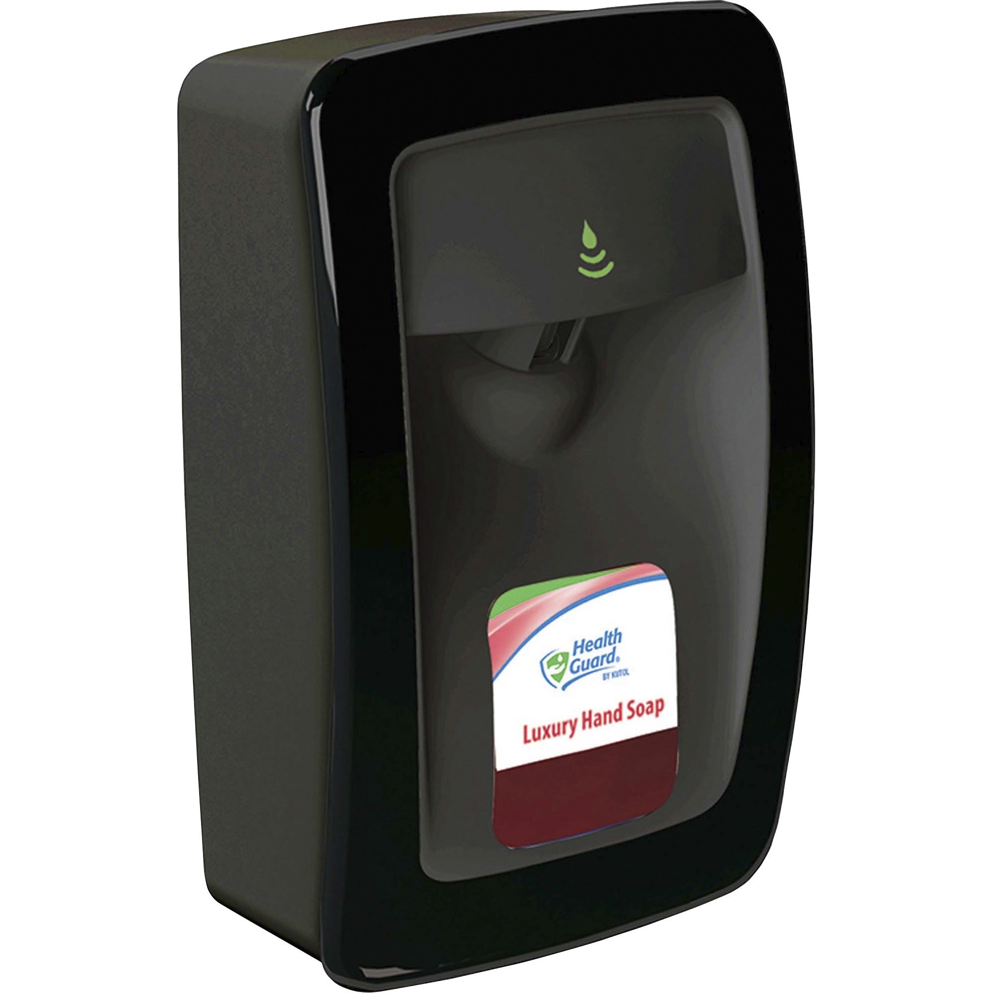 health-guard-designer-series-no-touch-dispenser-automatic-106-quart-capacity-support-4-x-c-battery-touch-free-key-lock-refillable-black-1each_kutns011bk31 - 2