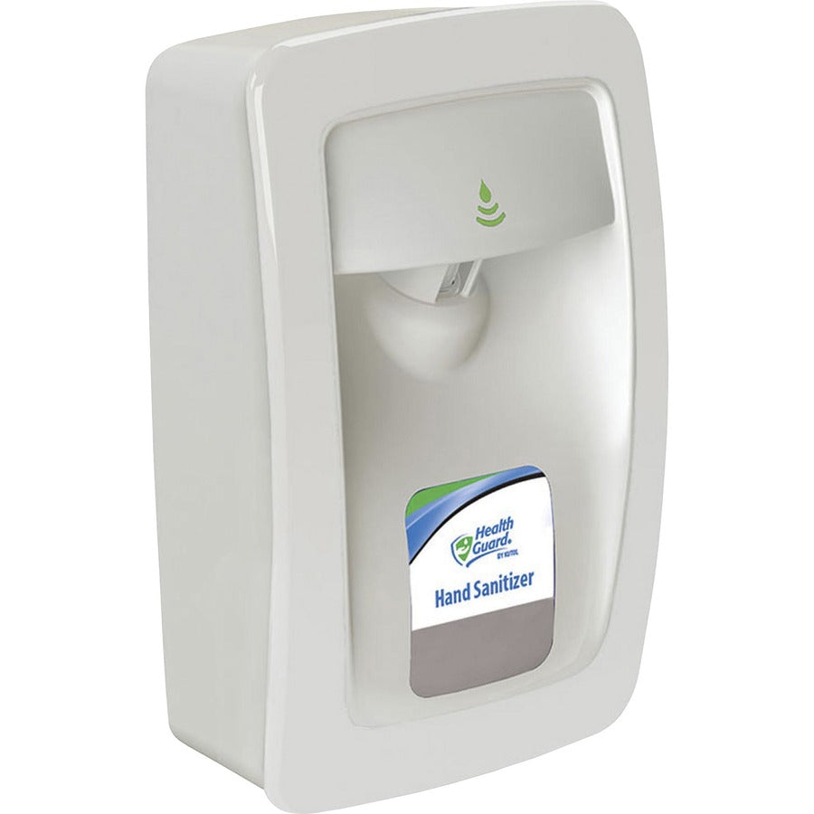 Health Guard Designer Series No Touch Dispenser - Automatic - 1.06 quart Capacity - Support 4 x C Battery - Touch-free, Key Lock, Refillable - White - 1Each