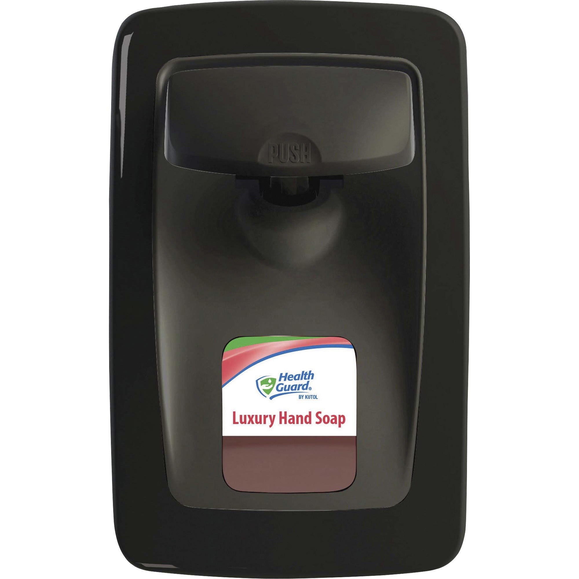health-guard-manual-dispenser-manual-127-quart-capacity-durable-germ-free-wall-mountable-leak-proof-key-lock-refillable-black-1each_kutss001bk31 - 1