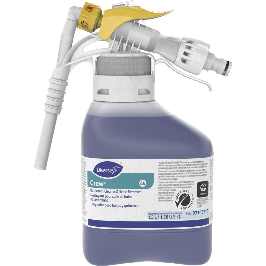 Diversey Crew Bathroom Cleaner/Scale Remover - Ready-To-Use - 50.7 fl oz (1.6 quart) - Surfactant ScentSpray - 2 / Carton - Non-corrosive - Purple