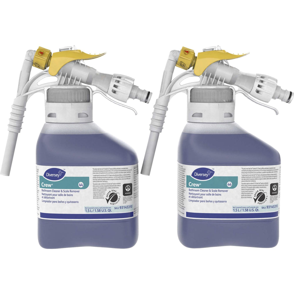 Diversey Crew Bathroom Cleaner/Scale Remover - Ready-To-Use - 50.7 fl oz (1.6 quart) - Surfactant ScentSpray - 2 / Carton - Non-corrosive - Purple