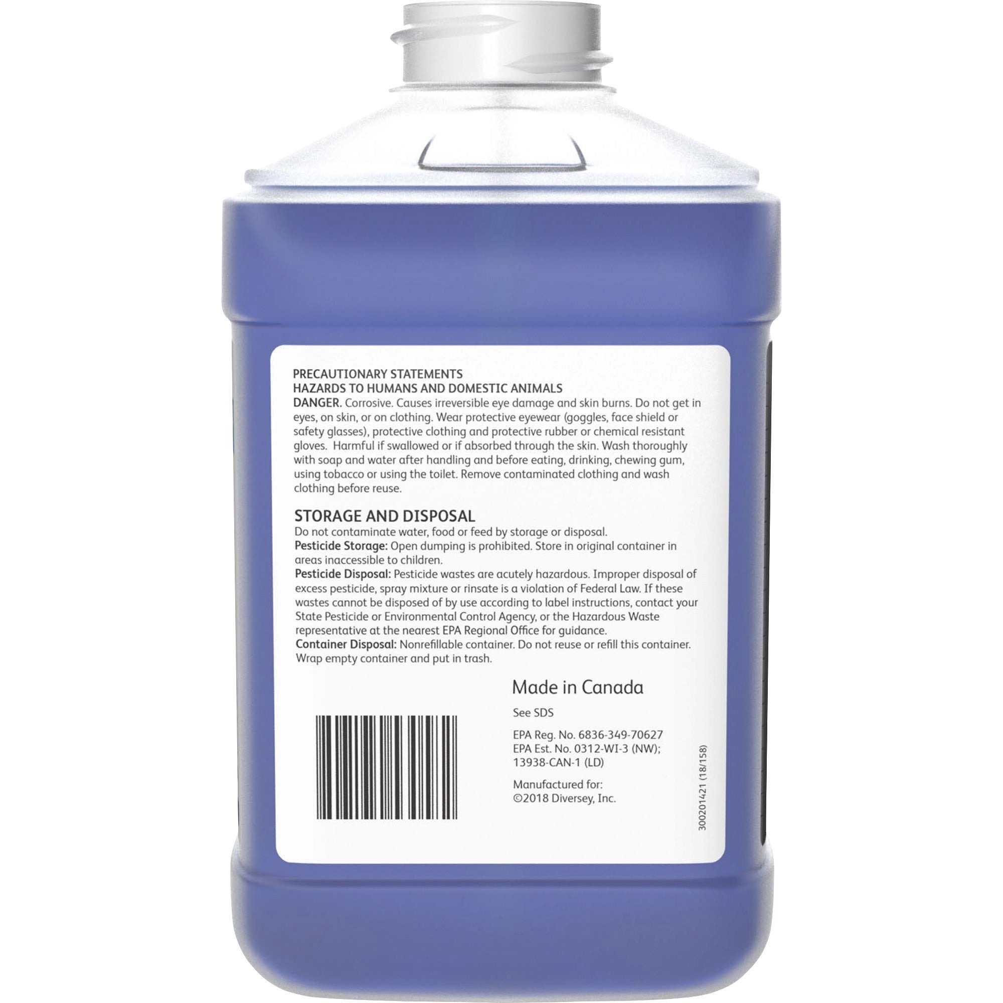 diversey-virex-plus-disinfectant-cleaner-concentrate-845-fl-oz-26-quart-surfactant-scent-2-carton-bactericide-virucidal-fungicide-deodorize-blue_dvo101102926 - 2