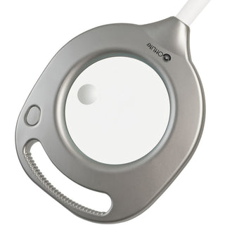 OttLite LED Magnifier Floor & Table Light - 54.8" Height - LED Bulb - Glare-free Light, Flexible Neck, Handle, Adjustable Height - 240 lm Lumens - Floor-mountable, Table Top - for Table