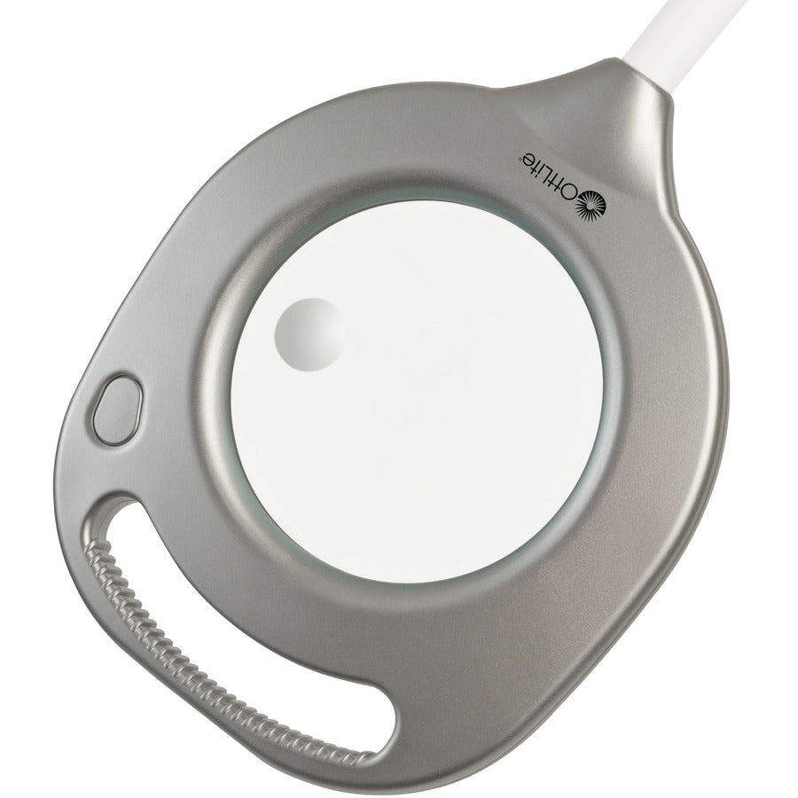 OttLite LED Magnifier Floor & Table Light - 54.8" Height - LED Bulb - Glare-free Light, Flexible Neck, Handle, Adjustable Height - 240 lm Lumens - Floor-mountable, Table Top - for Table