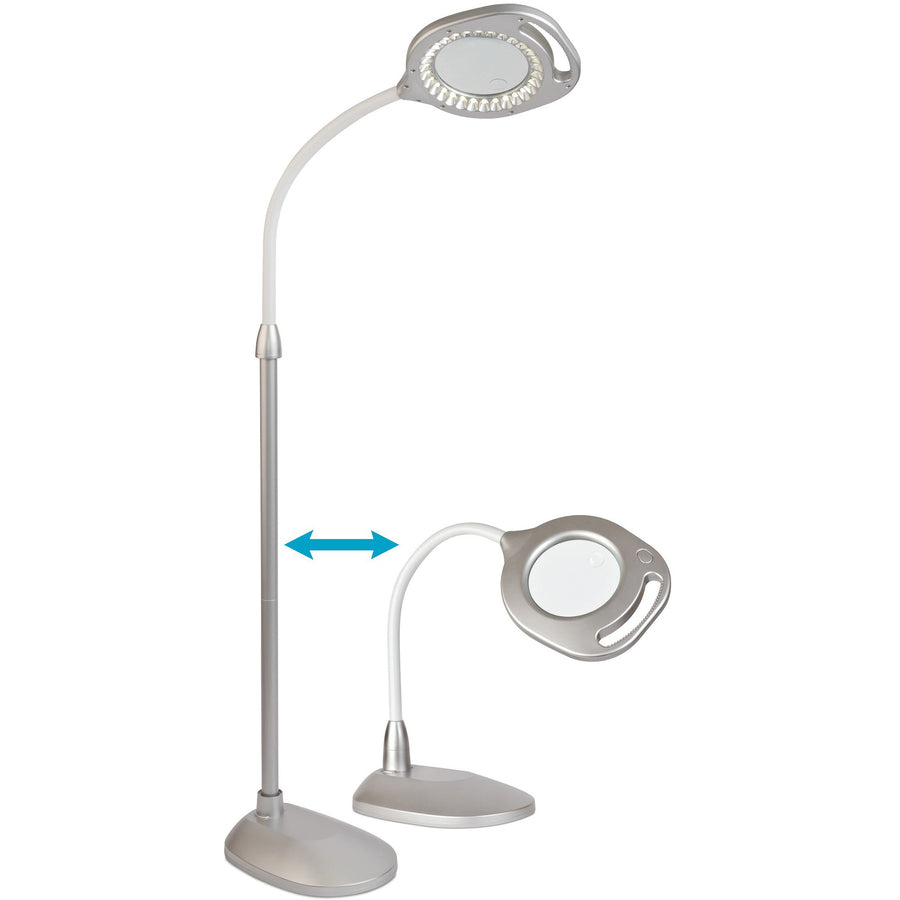 ottlite-led-magnifier-floor-&-table-light-548-height-led-bulb-glare-free-light-flexible-neck-handle-adjustable-height-240-lm-lumens-floor-mountable-table-top-for-table_ottcs43828w - 4