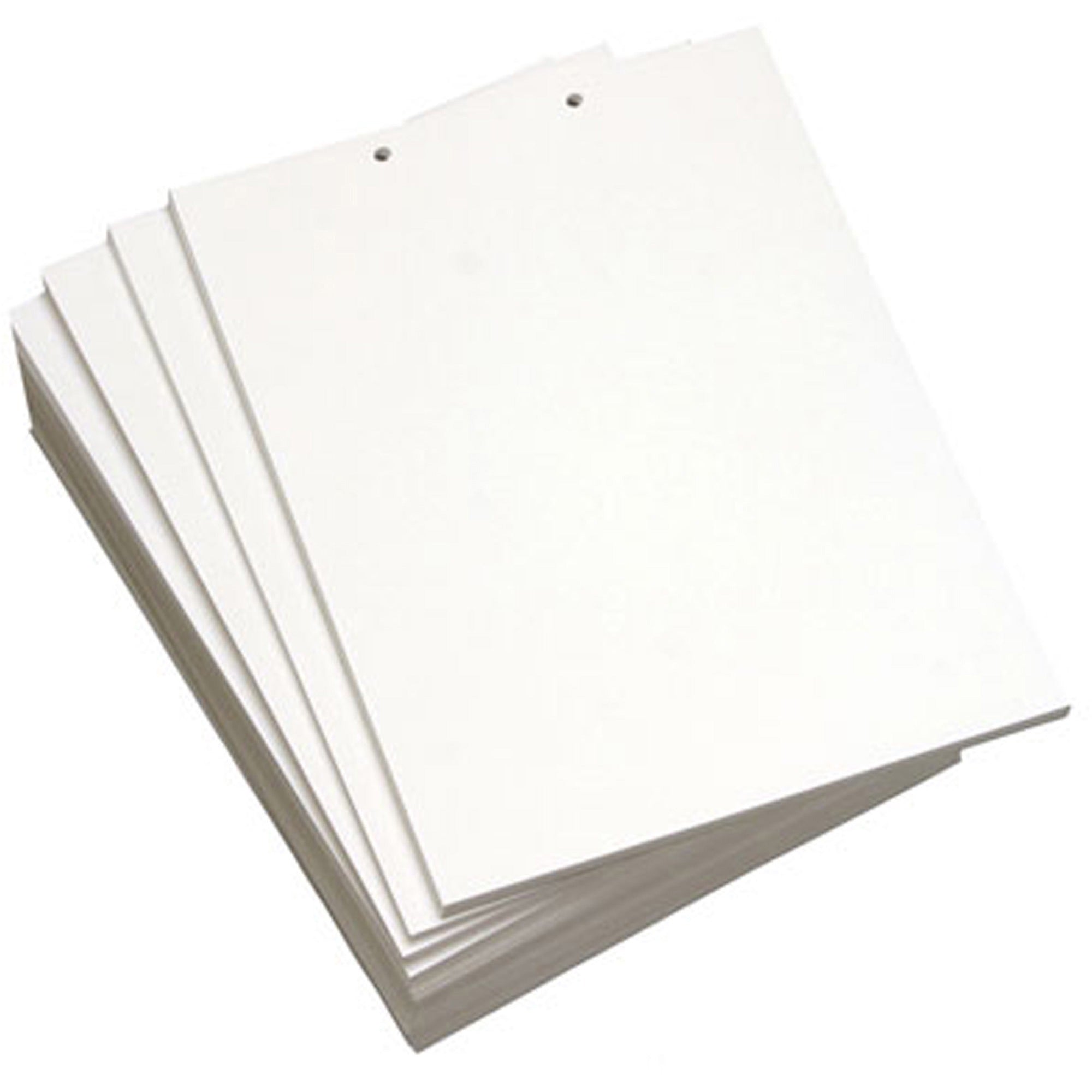 Custom Cut-Sheet Copy Paper, 92 Bright, 2-Hole Top Punched, 20lb Bond Weight, 8.5 x 11, White, 500/Ream, 5 Reams/Carton