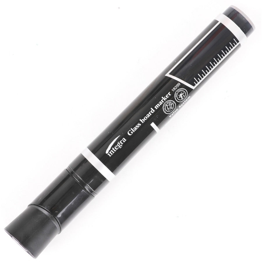 Integra Dry-Erase Markers - Black - 12 / Box