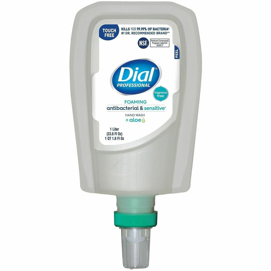Dial FIT TF Refill Clean+ Foaming Hand Wash - 33.8 fl oz (1000 mL) - Bacteria Remover, Odor Remover - Skin, Hand - Antibacterial - Fragrance-free, Dye-free - 3 / Carton