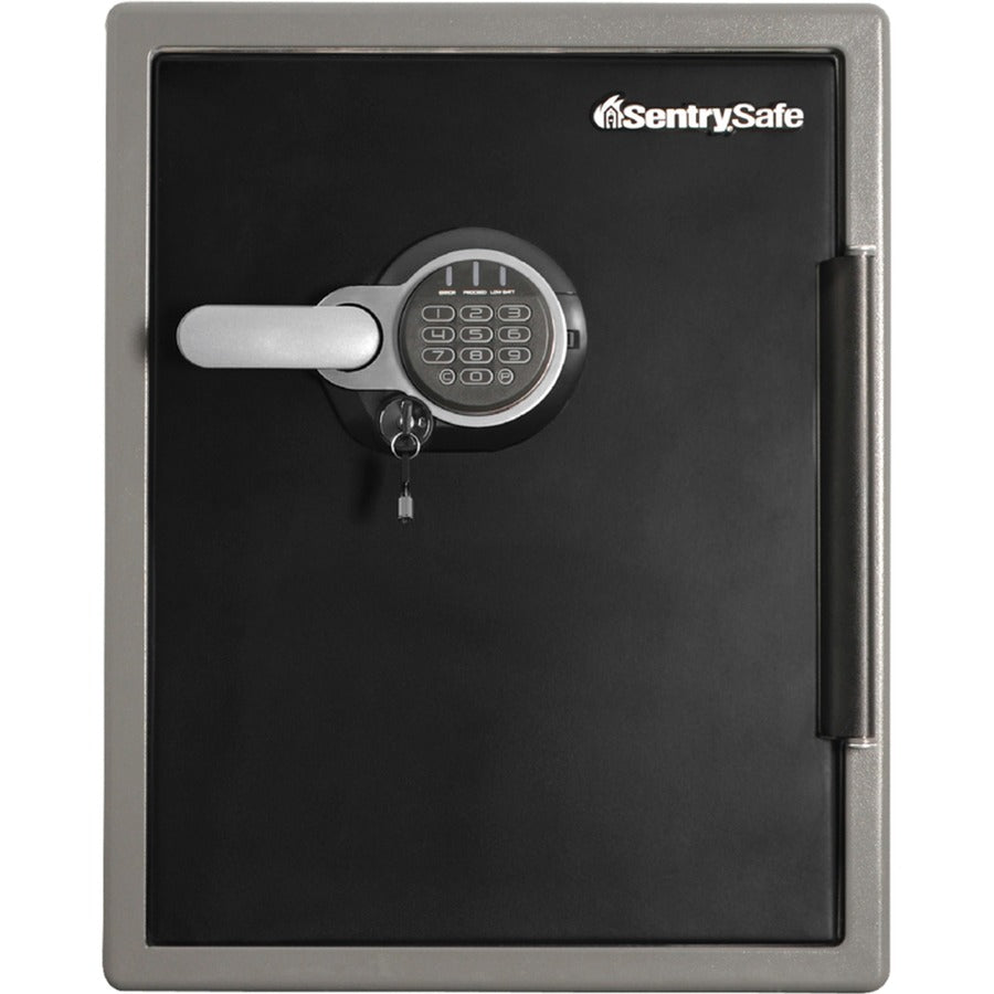 Sentry Safe Digital Fire/Water Safe - 2 ft - Digital, Programmable, Dual Key Lock - 4 Live-locking Bolt(s) - Fire Proof, Water Resistant, Pry Resistant - for Tablet, Cell Phone, External Hard Drive, Memory Card, USB Drive, CD, DVD, Home, Office - In