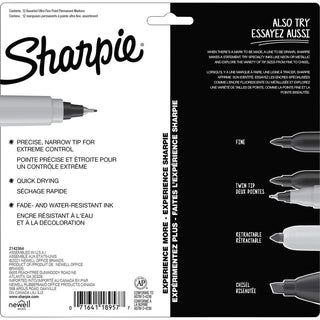 Sharpie Mystic Gems Permanent Markers - Ultra Fine Marker Point - Multi - 12 / Pack