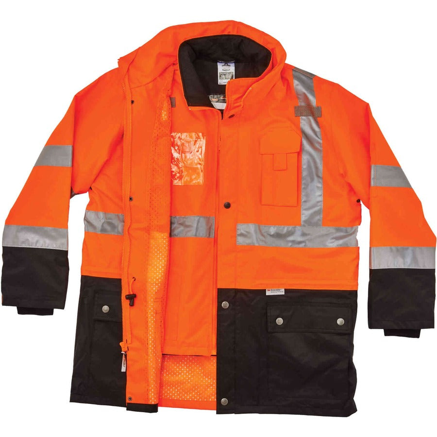 GloWear 8388 Class 3/2 Hi-Vis Thermal Jacket Kit, Large, Orange, Ships in 1-3 Business Days