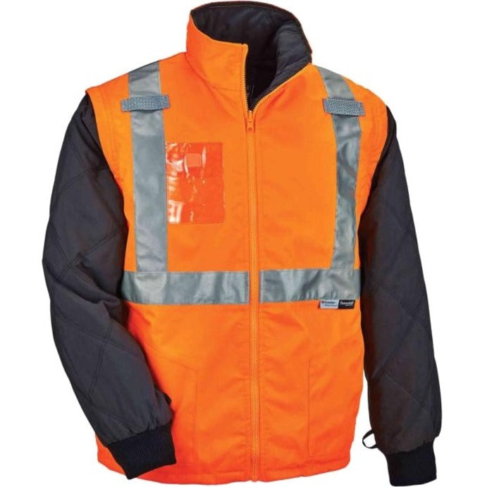 GloWear 8388 Class 3/2 Hi-Vis Thermal Jacket Kit, Large, Orange, Ships in 1-3 Business Days
