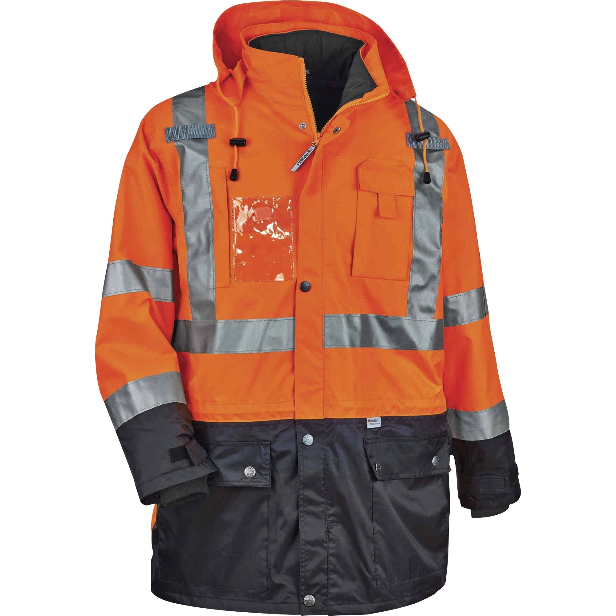 GloWear 8388 Class 3/2 Hi-Vis Thermal Jacket Kit, Large, Orange, Ships in 1-3 Business Days