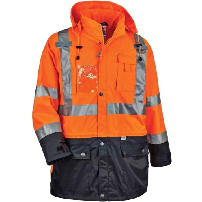 GloWear 8388 Class 3/2 Hi-Vis Thermal Jacket Kit, Large, Orange, Ships in 1-3 Business Days