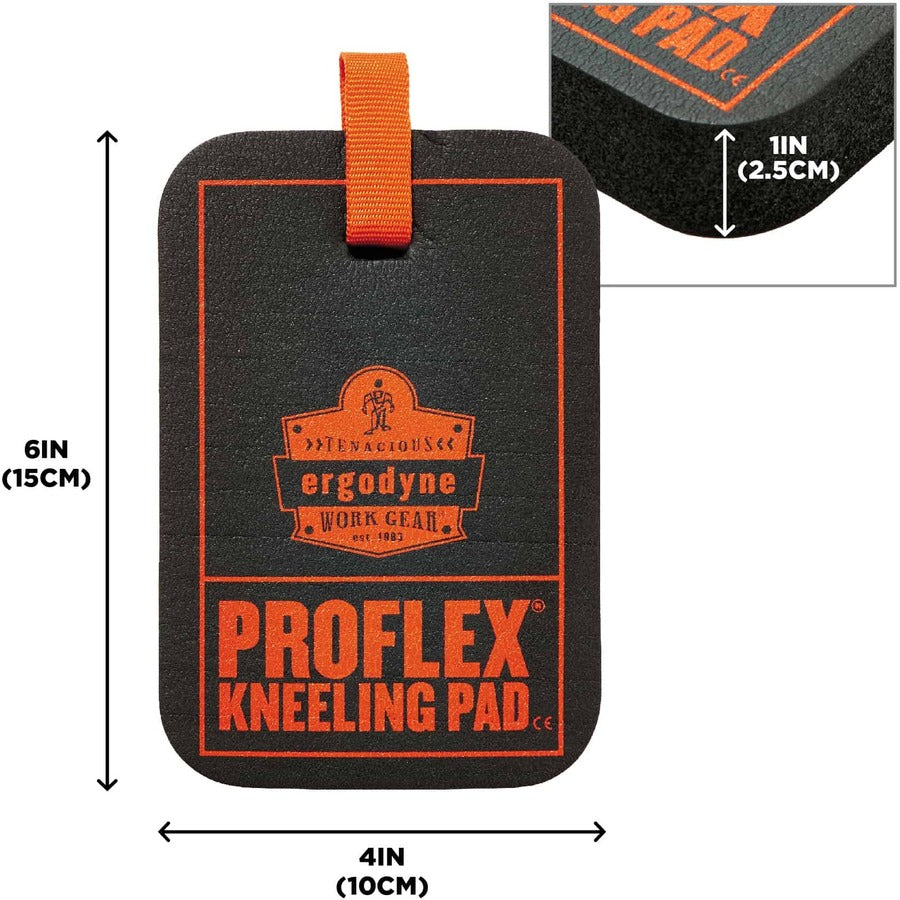 ProFlex 365 Mini Foam Kneeling Pad, Grabber, 1", Mini, Black, Ships in 1-3 Business Days