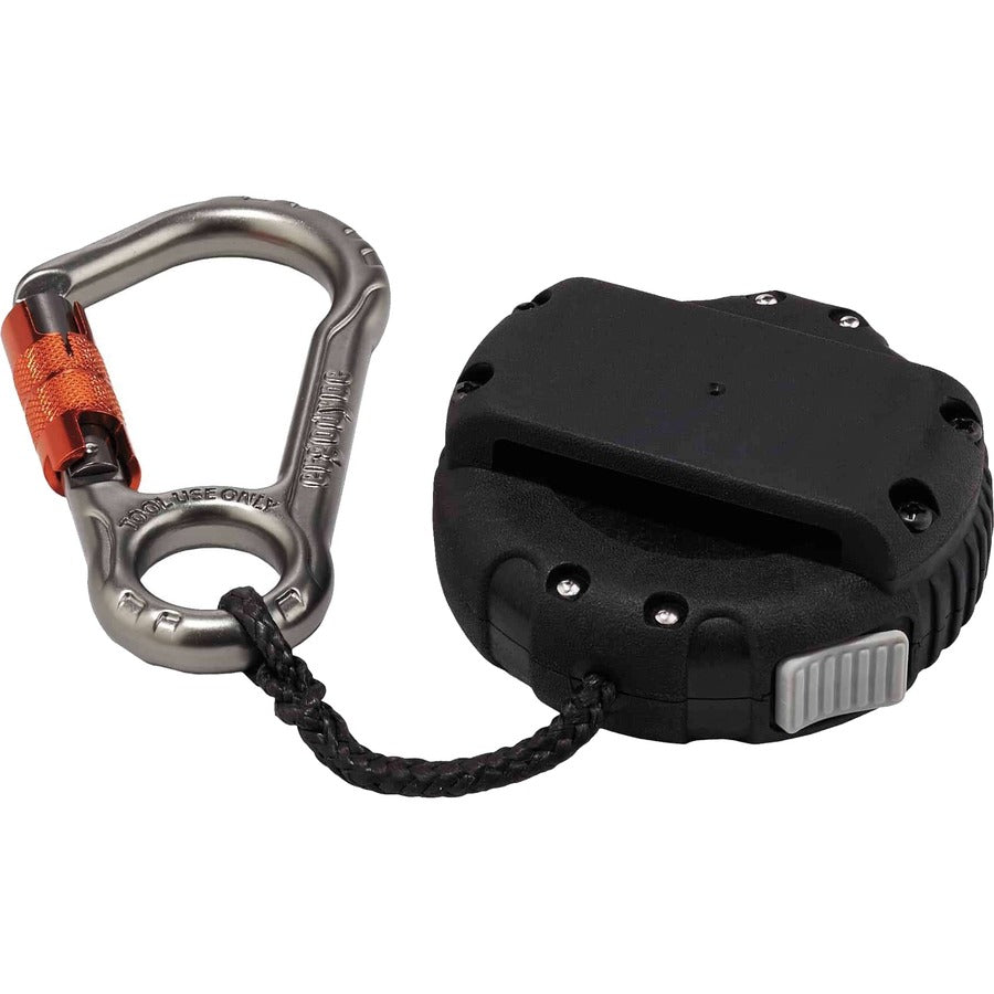 Squids 3010 Retractable Lanyard w/Locking Carabiner+Belt Clip, 5 lb Max Work Capacity, 48", Black, Ships in 1-3 Business Days