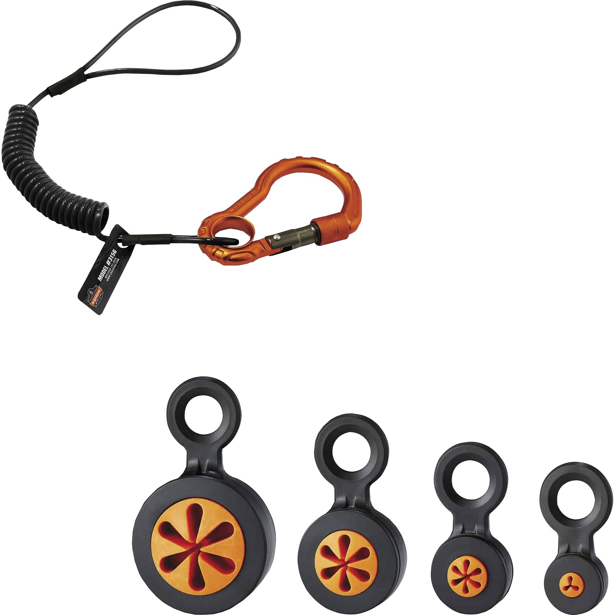 Squids 3194 Hand Tool Tethering Kit, 1 lb Max Working Capacity, 12" to 48" Long, Black/Orange, Ships in 1-3 Business Days