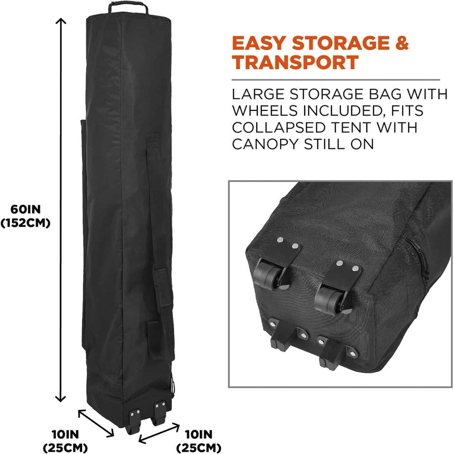Shax 6000 Heavy-Duty Pop-Up Tent, Single Skin, 10 ft x 10 ft, Polyester/Steel, Lime, Ships in 1-3 Business Days