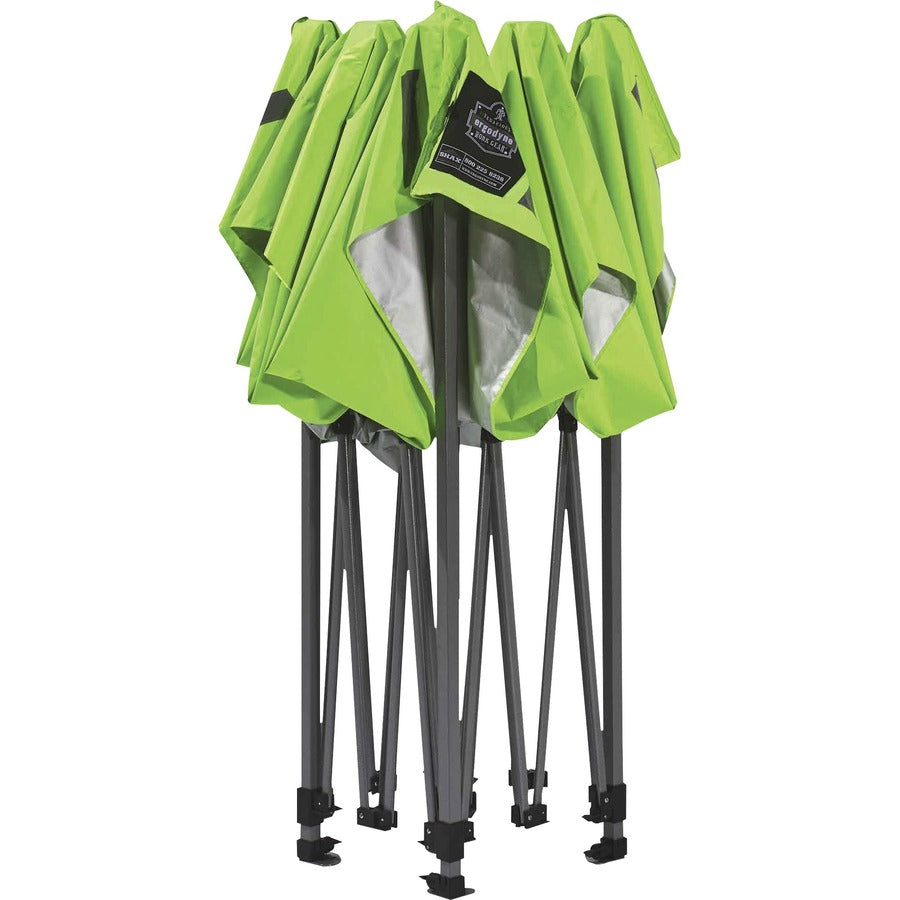 Shax 6000 Heavy-Duty Pop-Up Tent, Single Skin, 10 ft x 10 ft, Polyester/Steel, Lime, Ships in 1-3 Business Days
