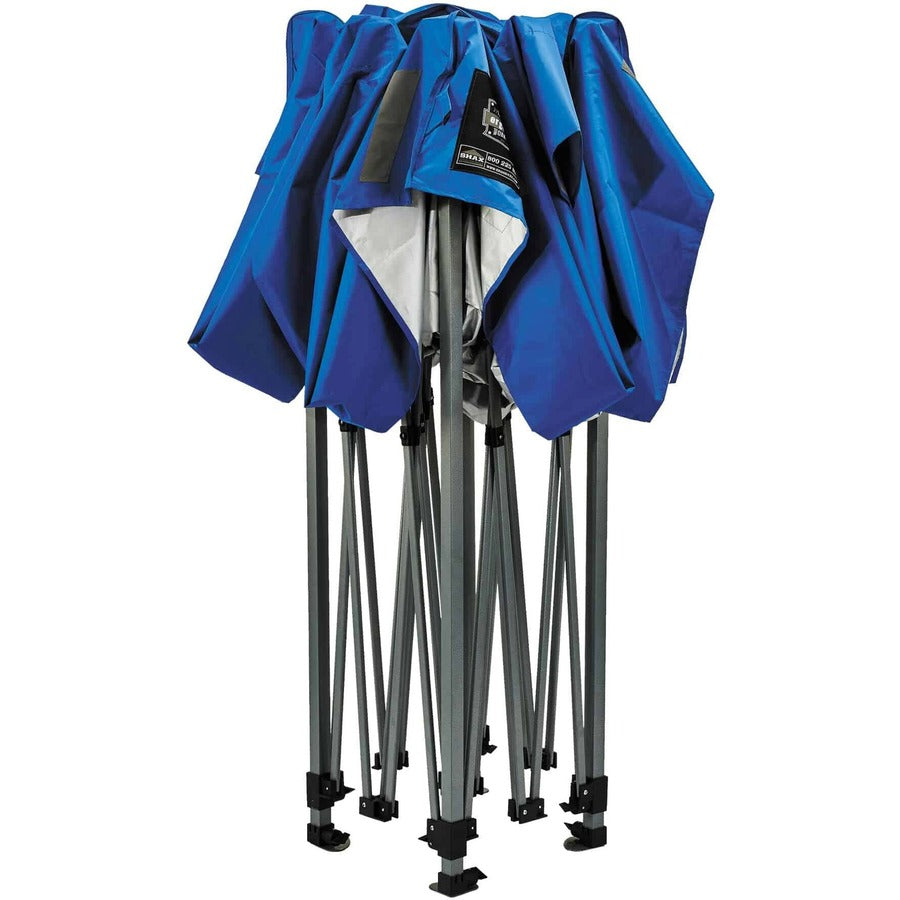 Shax 6000 Heavy-Duty Pop-Up Tent, Single Skin, 10 ft x 10 ft, Polyester/Steel, Blue, Ships in 1-3 Business Days
