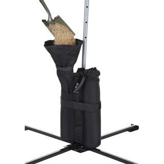 Shax 6094 One Size Tent Weight Bags - 40 lb Capacity - 10" Width x 7" Length - Black - Polyurethane, Polyester - 1Each - Tent