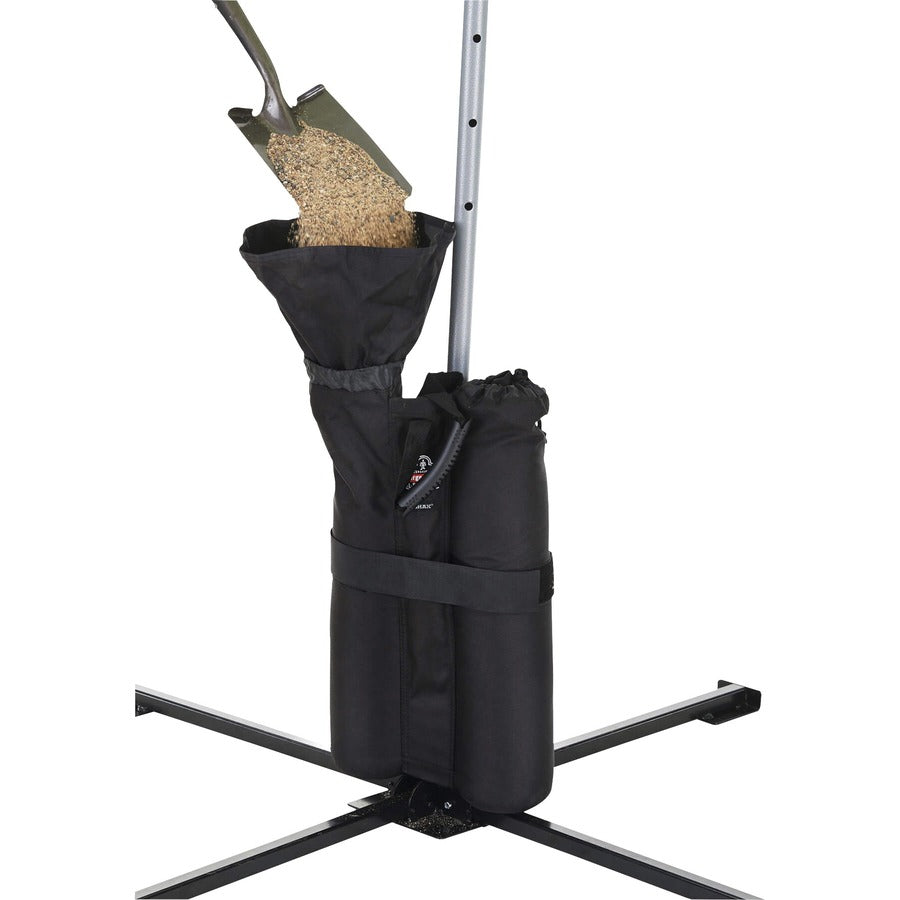 Shax 6094 One Size Tent Weight Bags - 40 lb Capacity - 10" Width x 7" Length - Black - Polyurethane, Polyester - 1Each - Tent